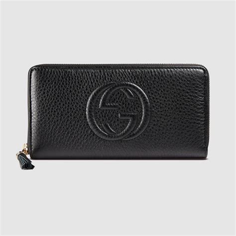 gucci black leather wallet women's|original gucci black leather wallet.